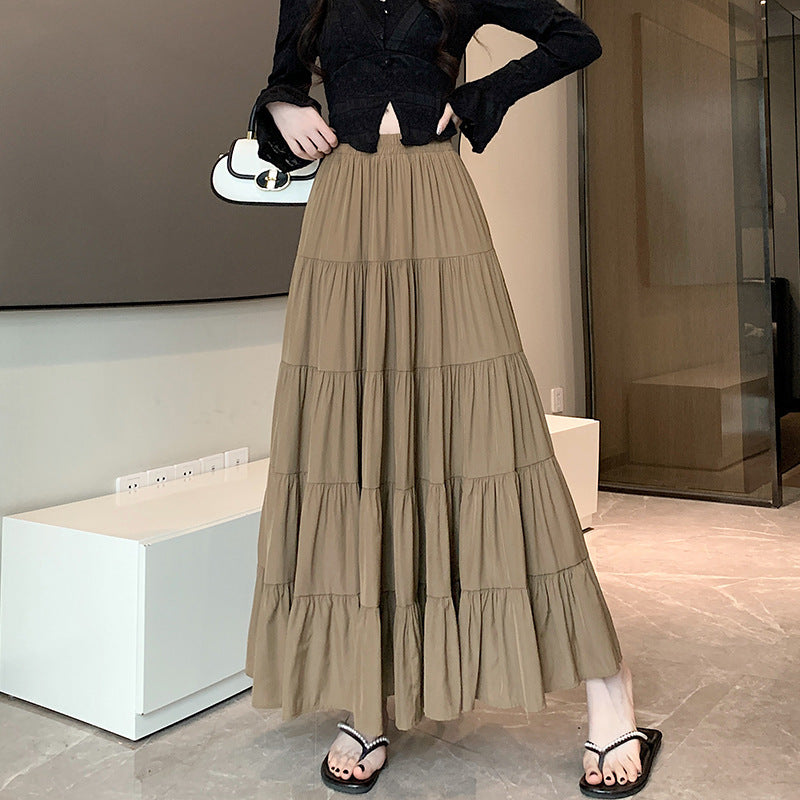 Spring And Summer High Waist Design Sense A- Line Skirt
