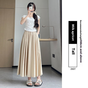 Summer High Waist A- Line Slimming Pleated Dress Kamran Fashion