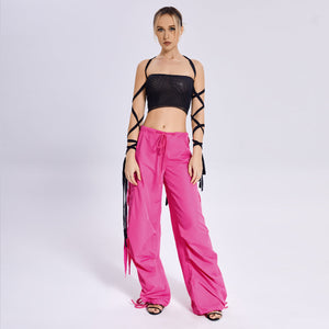 2023 New Style Womens Elastic Cross Arm Solid Color Straps Tank Top Casual Summer Ladies Slim Top Kamran Fashion