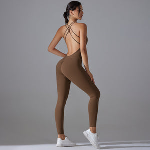 Hip Lifting Yoga Clothes Quick-drying Tight Sports Fitness Jumpsuit