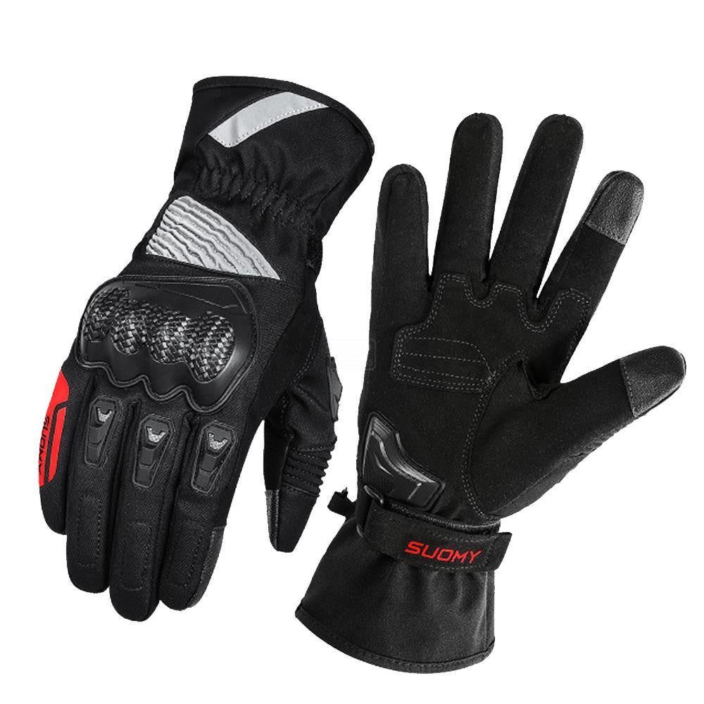 Men's Motorcycle Riding Equipment Waterproof Thickened Warmth Touch Screen Anti-drop Gloves