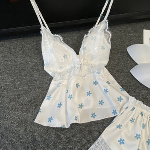 Female Summer Girl Pure Desire Strap Shorts Home Clothes Set