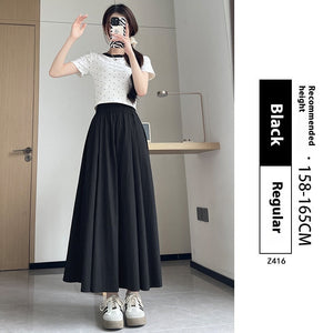 Summer High Waist A- Line Slimming Pleated Dress