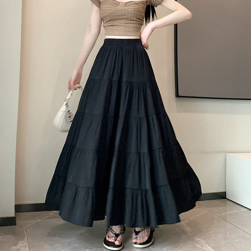 Spring And Summer High Waist Design Sense A- Line Skirt