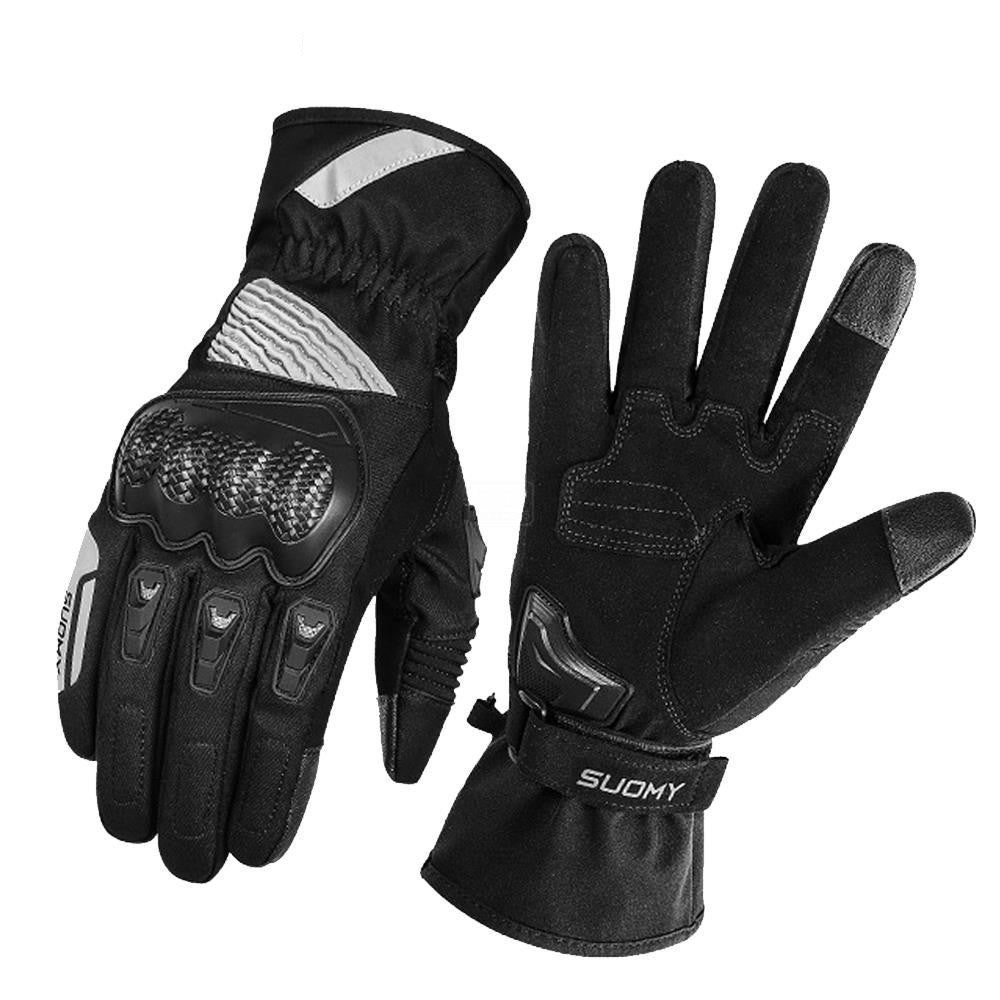 Men's Motorcycle Riding Equipment Waterproof Thickened Warmth Touch Screen Anti-drop Gloves