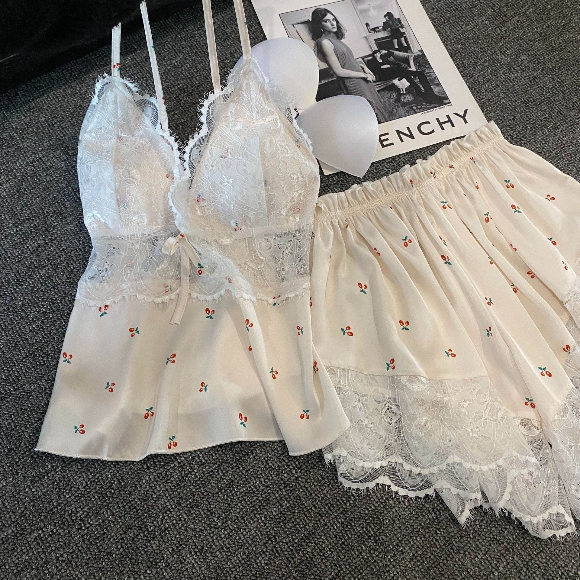 Female Summer Girl Pure Desire Strap Shorts Home Clothes Set