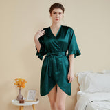 Ruffle Sleeve Cool Short Nightgown Bathrobe Home Wear