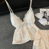 Female Summer Girl Pure Desire Strap Shorts Home Clothes Set