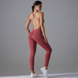 Hip Lifting Yoga Clothes Quick-drying Tight Sports Fitness Jumpsuit