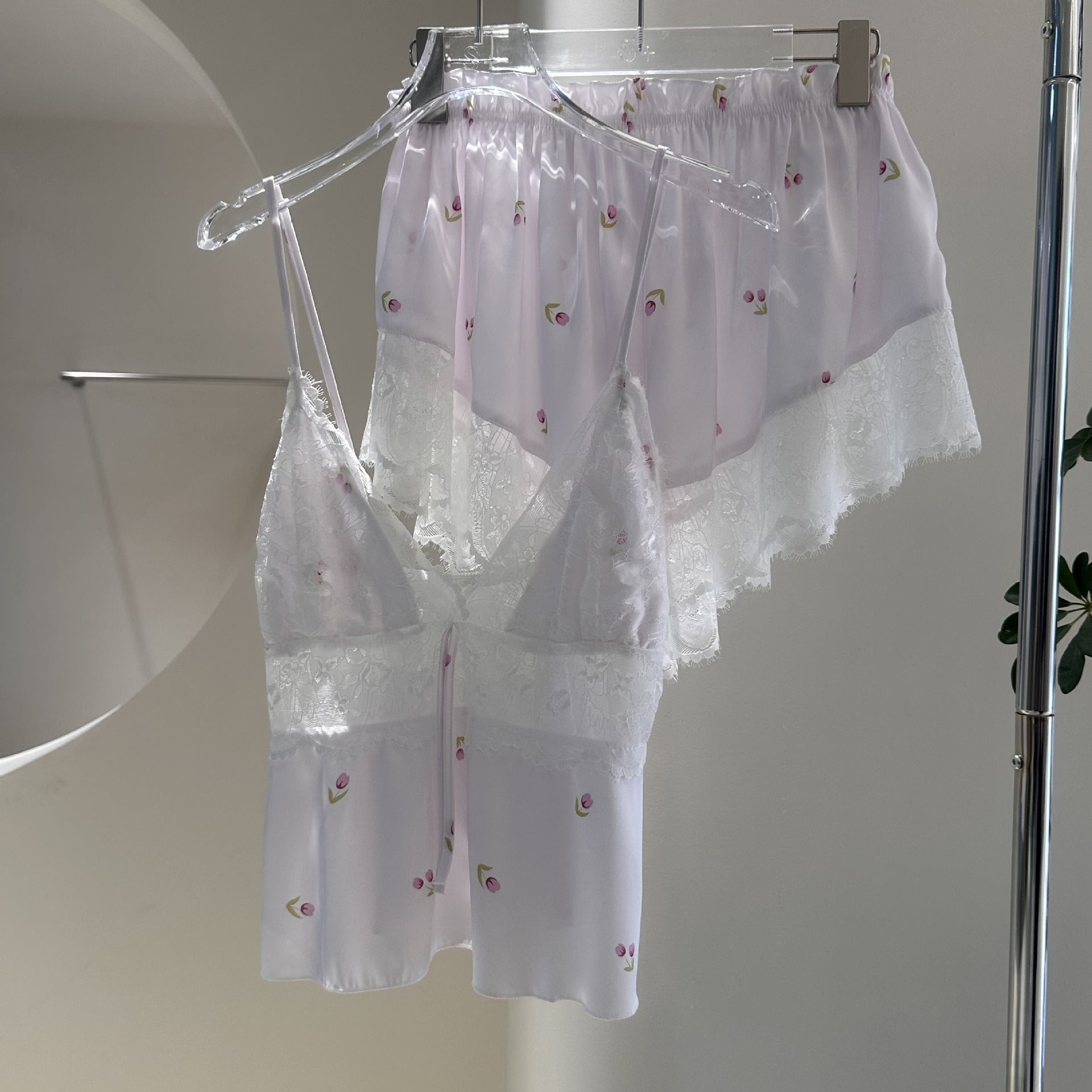 Female Summer Girl Pure Desire Strap Shorts Home Clothes Set