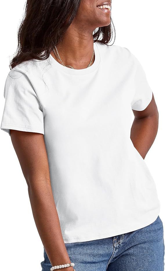 Loose Solid Color Short Sleeve Women's Summer Casual Crew Neck Top