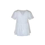 Summer New Women's V-neck Stitching Shirt