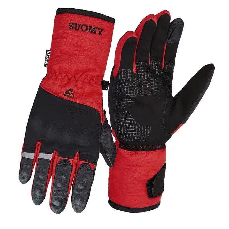 Men's Motorcycle Riding Equipment Waterproof Thickened Warmth Touch Screen Anti-drop Gloves