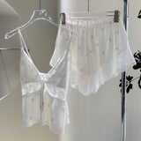 Female Summer Girl Pure Desire Strap Shorts Home Clothes Set