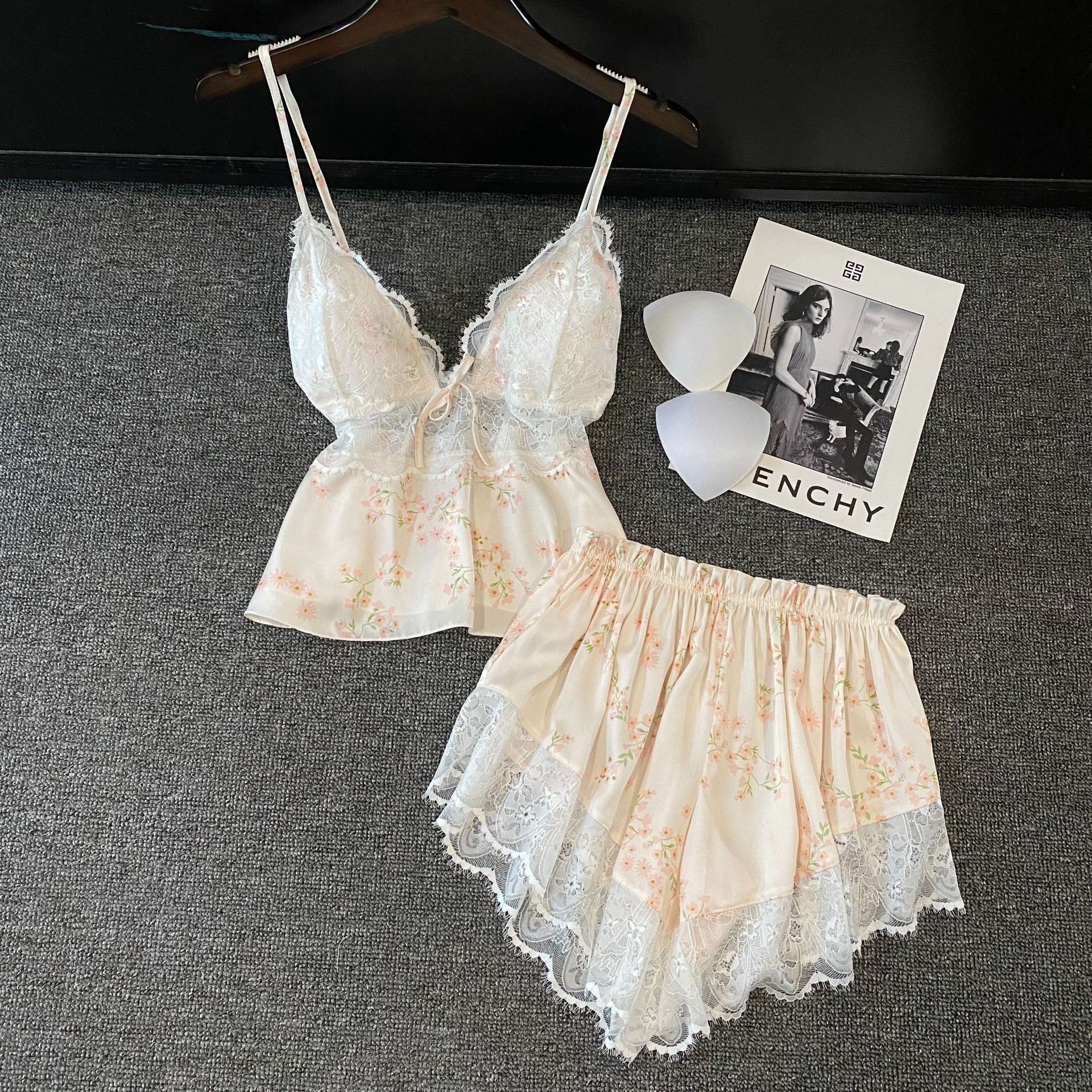 Female Summer Girl Pure Desire Strap Shorts Home Clothes Set