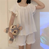 Fashion Women's Ruffled Nightdress Home Wear