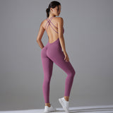 Hip Lifting Yoga Clothes Quick-drying Tight Sports Fitness Jumpsuit
