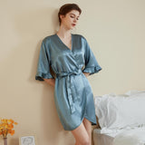 Ruffle Sleeve Cool Short Nightgown Bathrobe Home Wear