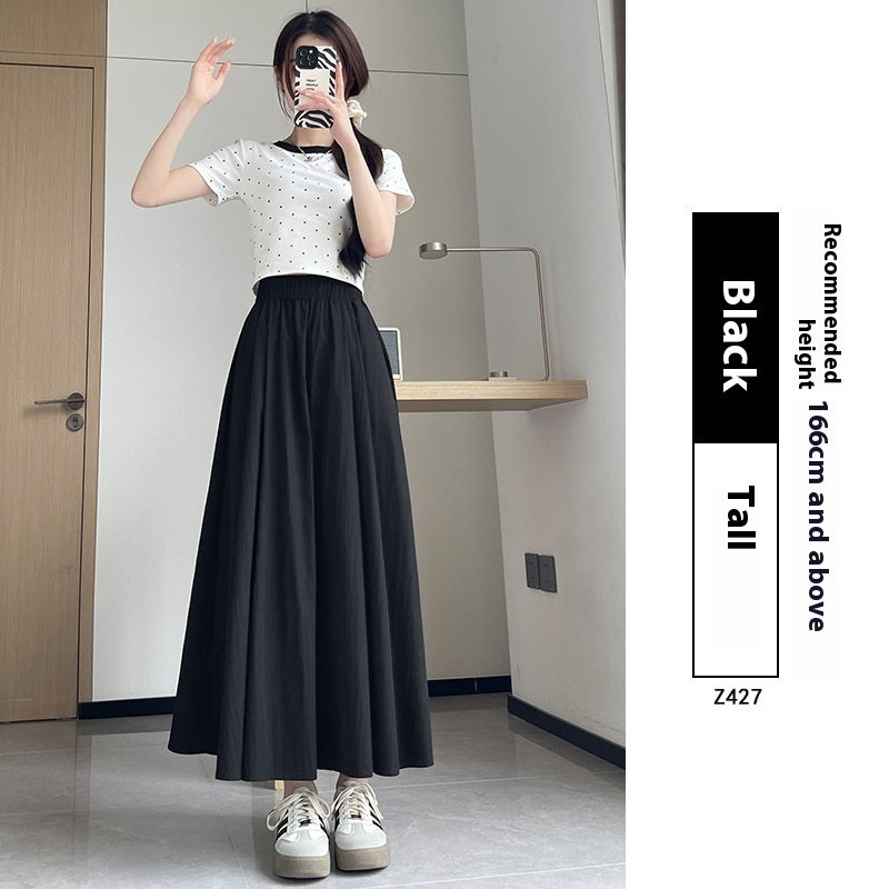 Summer High Waist A- Line Slimming Pleated Dress
