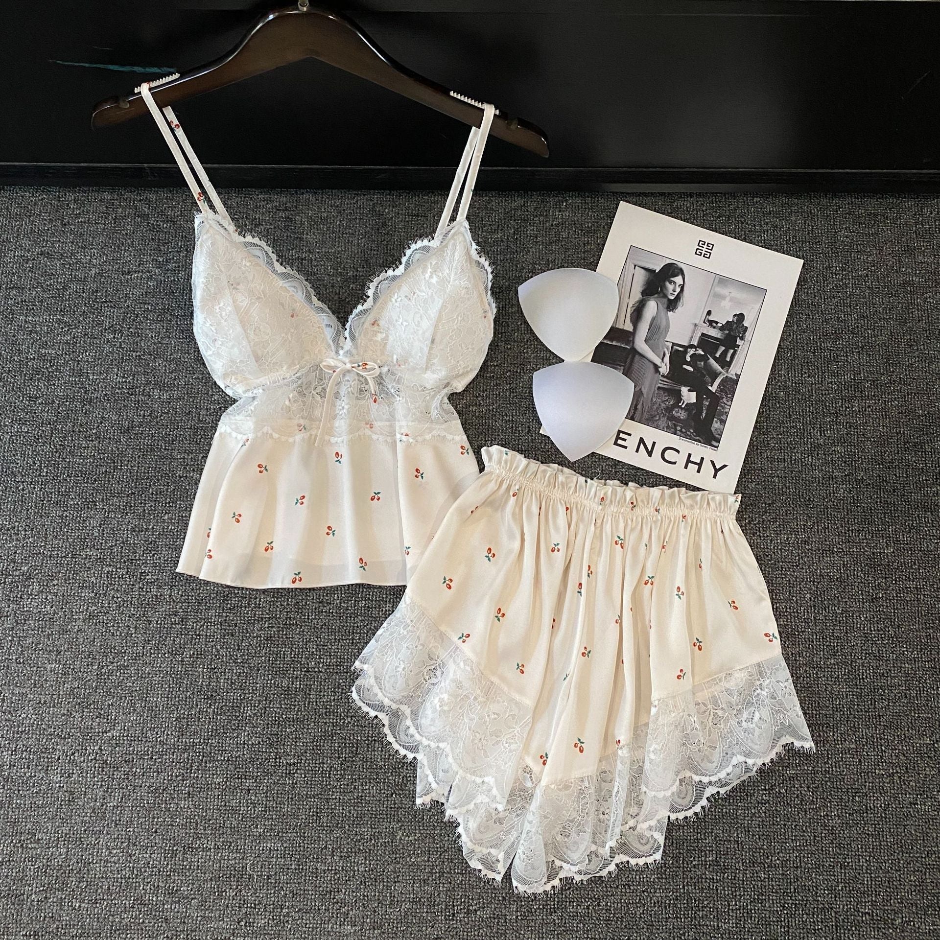 Female Summer Girl Pure Desire Strap Shorts Home Clothes Set