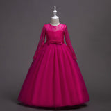 Kids Long Flower Girl Dress Dress