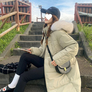 Down Cotton-padded Jacket Loose Thick Women